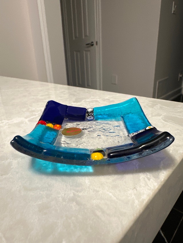 BLUE SAUCER WITH MILLEFIORI IN MURANO GLASS - photo 4