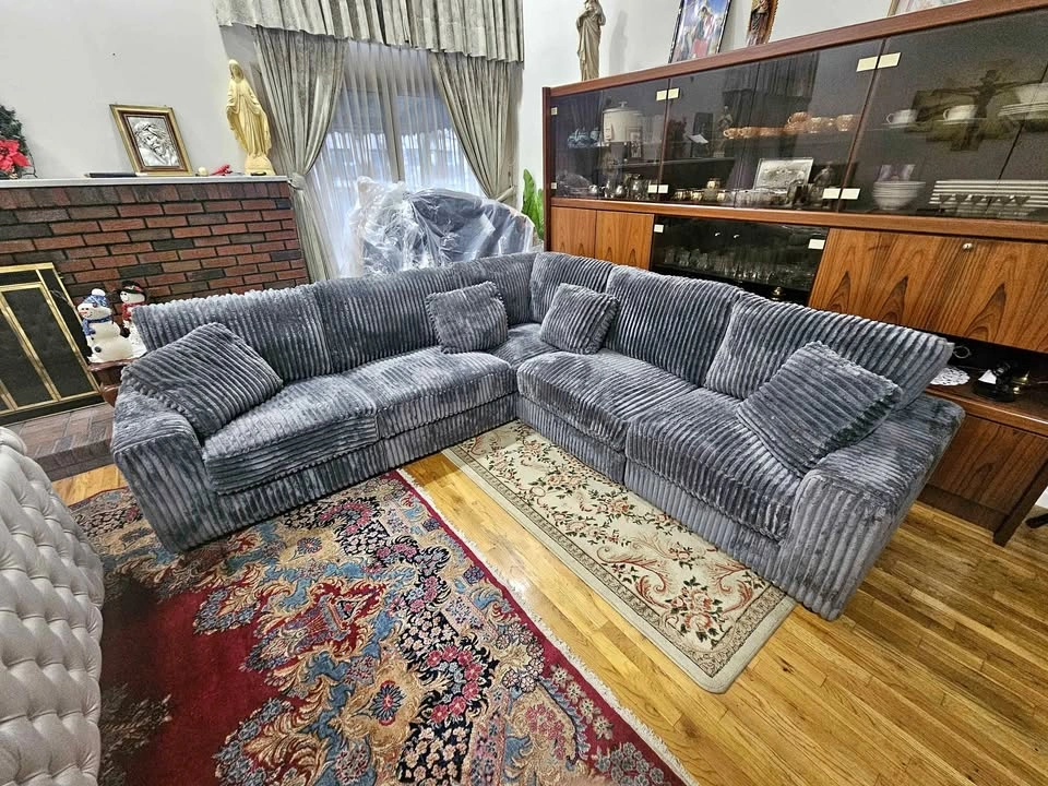 5-Piece Corduroy Modular Sectional, Brand New Out of Box