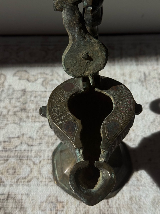 Antique oil table lamp - photo 3