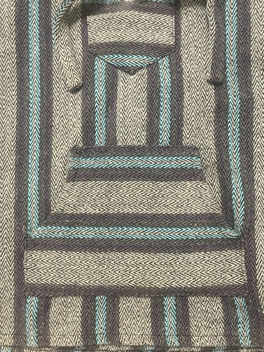 Senor Lopez Blue Gray Poncho Hoodie Boho 90s Beach Casual XS - photo 5