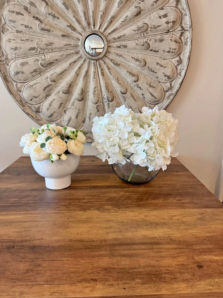 Faux flowers with vases. Must take both