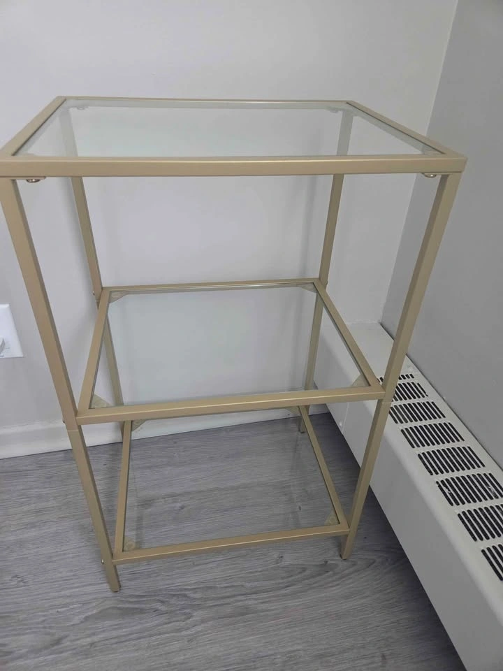 MOVING SALE- 3 shelf gold table - photo 2