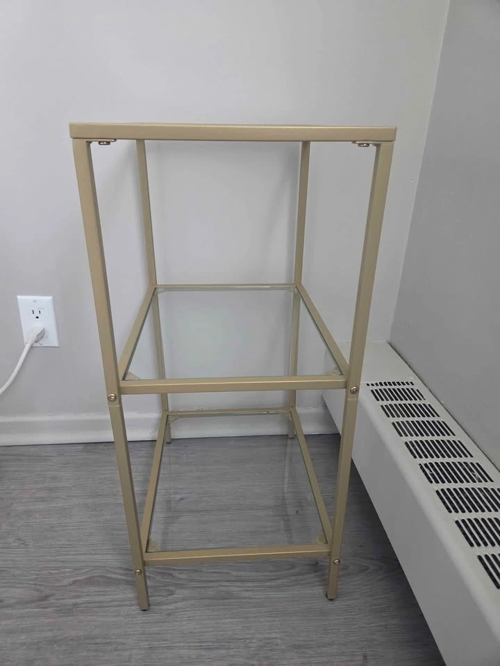 MOVING SALE- 3 shelf gold table - photo 3