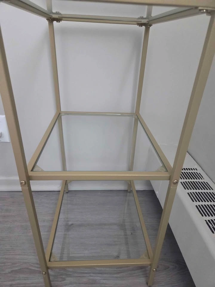 MOVING SALE- 3 shelf gold table - photo 5