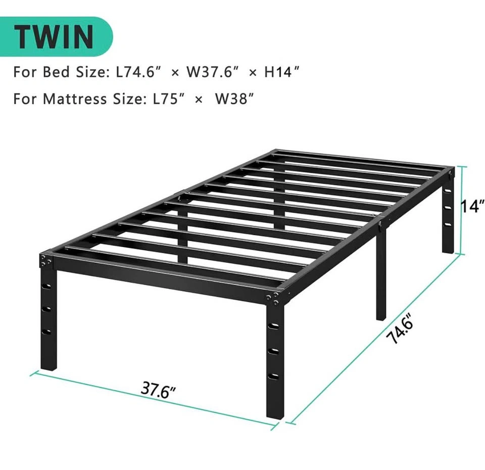 Twin Bed Set (Mattress + Platform Frame) - photo 4