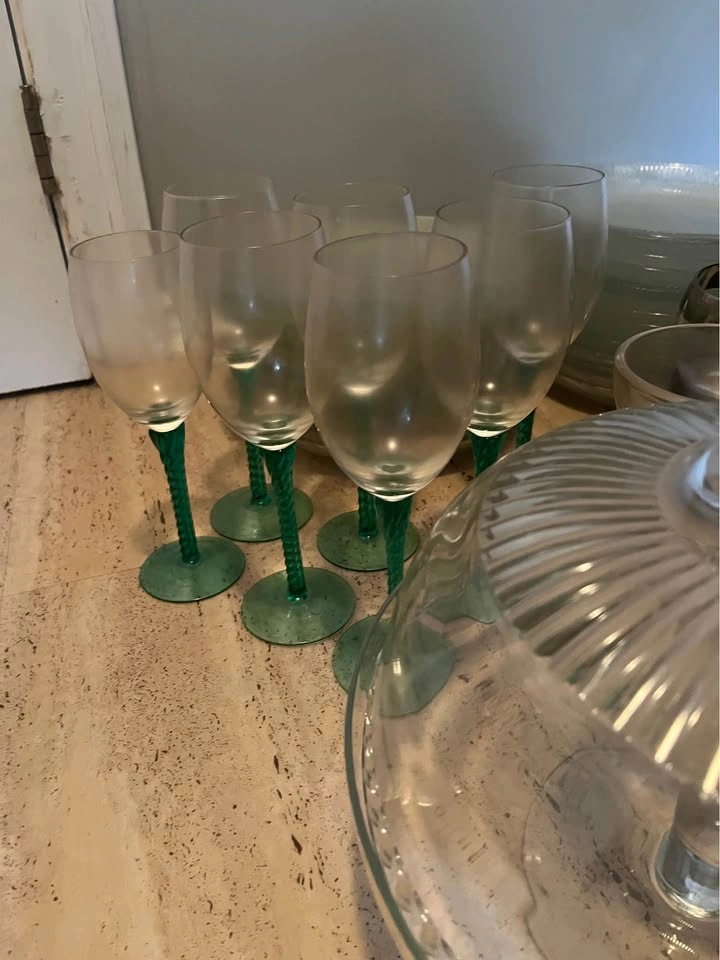 Vintage Glassware Set with Libbey Cactus Margarita Glasses - photo 5