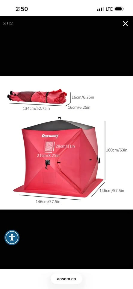 Outsunny Ice Fishing Tent