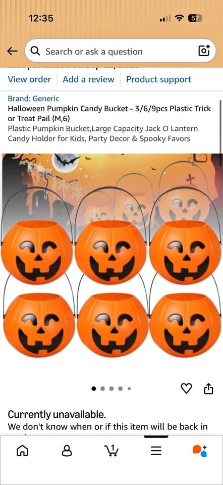 Halloween Pumpkin buckets - small