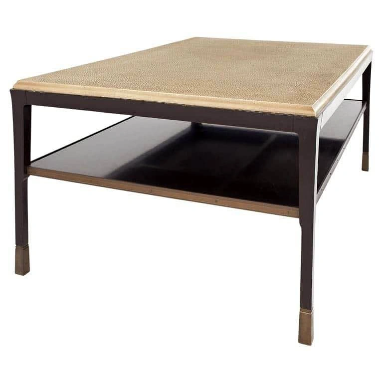 Bill Sofield for Baker Furniture Mahogany Raku Coffee Table
