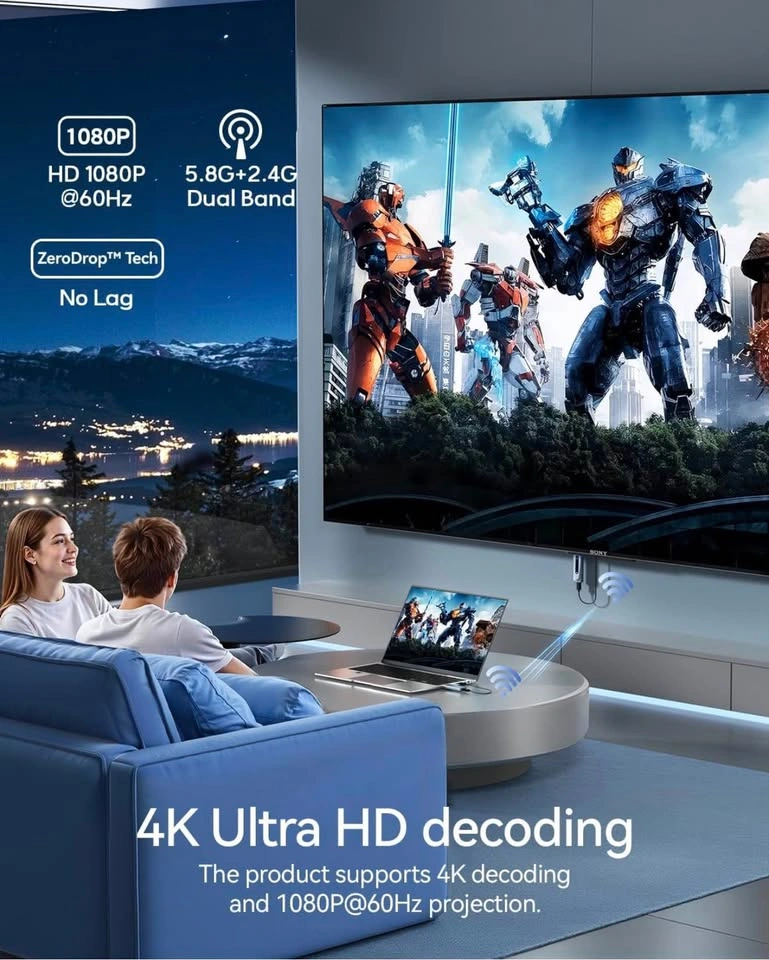 Wireless HDMI Transmitter and Receiver Extender 4K 400FT/120M - photo 4