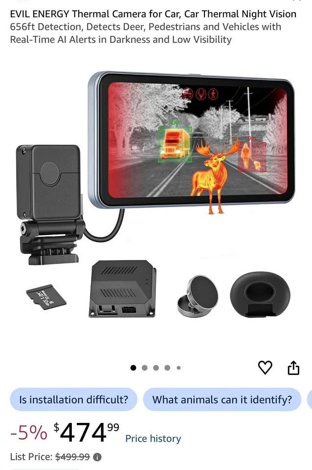 Thermal Camera for Car, Car Thermal Night Vision