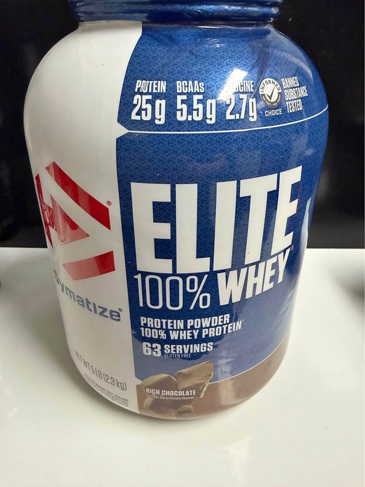 Dymatize Elite 100% Whey Protein, Rich Chocolate, 5 lbs