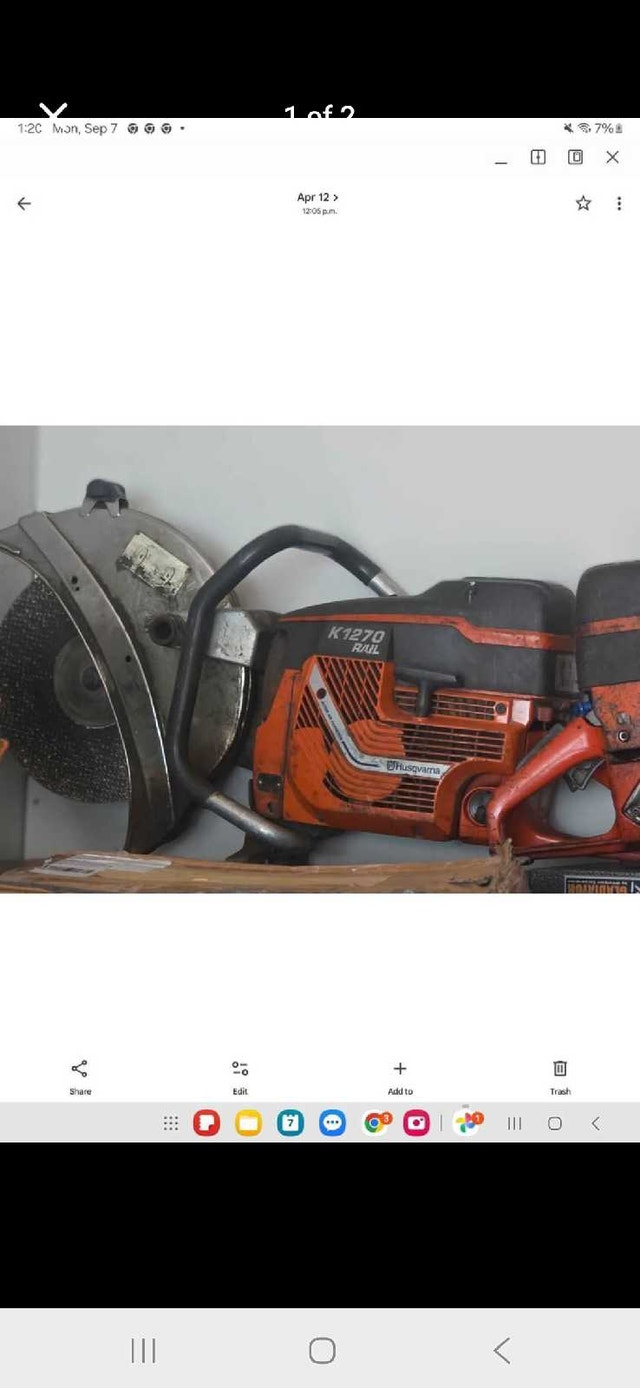 Husqvarna K1270 Rail Power Cutter