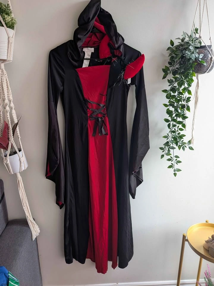Girls hooded robe costume with headband for Halloween - photo 2