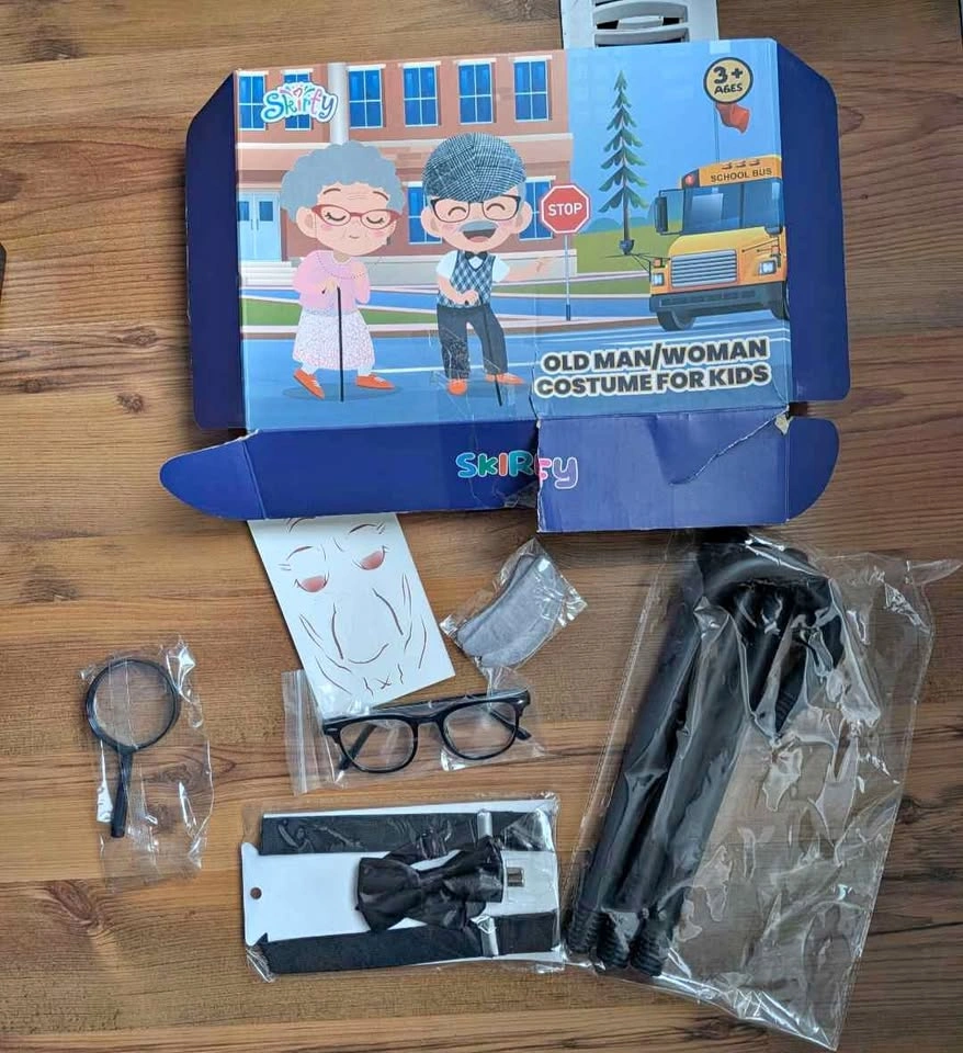 New old man costume accessories for kids for cosplay and Hallowe