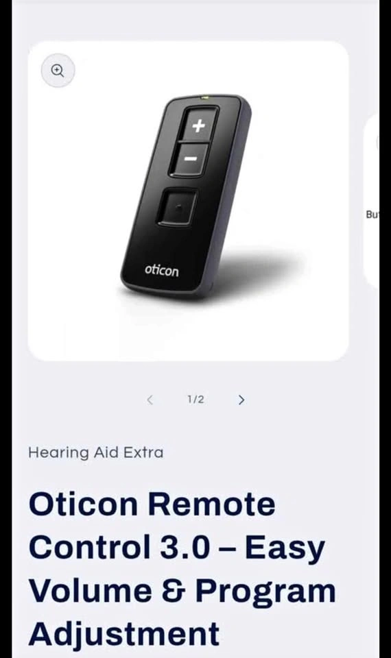 Oticon Hearing Aid Volume control/channel control remote 3.0 New