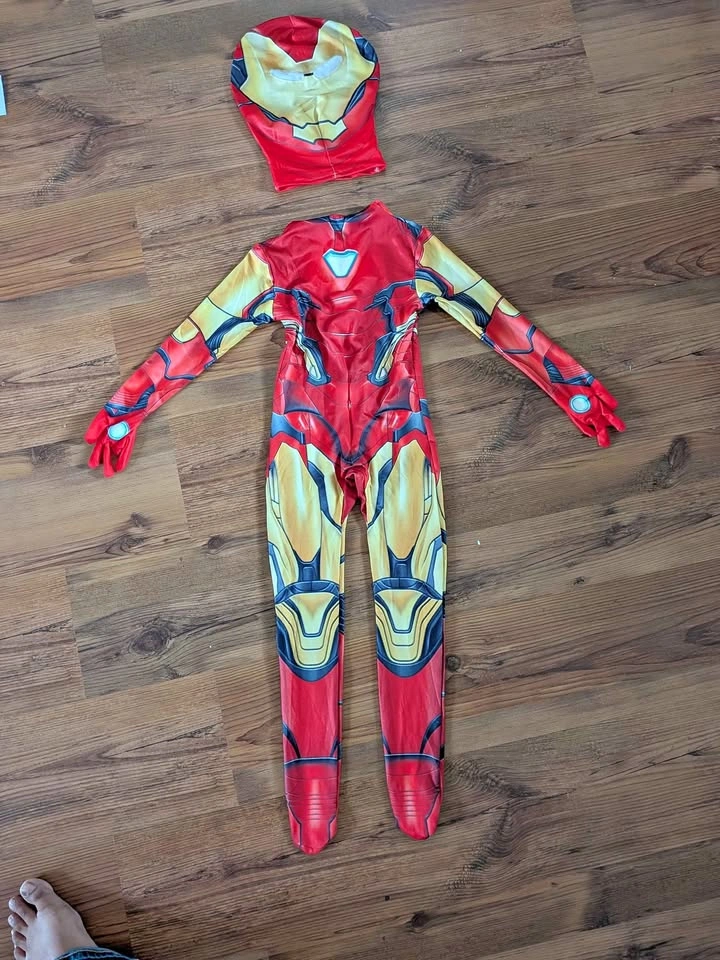 New iron man superhero costume with mask for kids