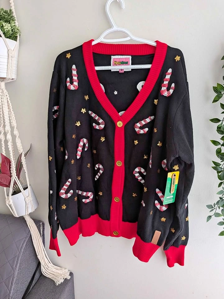 BNWT Tipsy Elves Plus Size Festive Cardigan Sweater