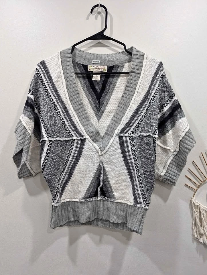 Younique antique inside out sweater poncho