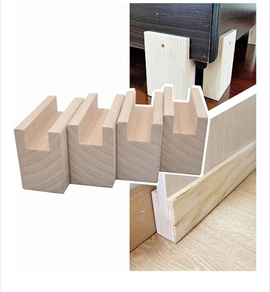Brand new 4 pcs solid wood heavy duty furniture legs/ risers (10