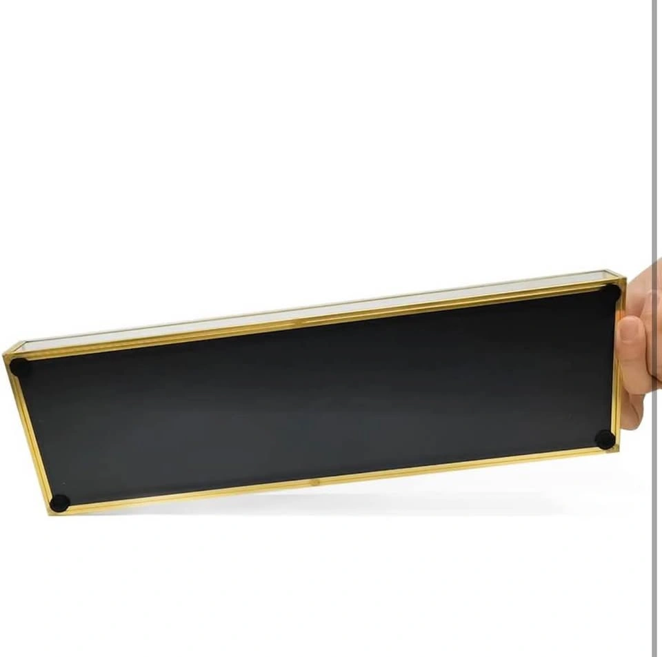 Gold Bathroom Mirrored Vanity Tray - photo 3