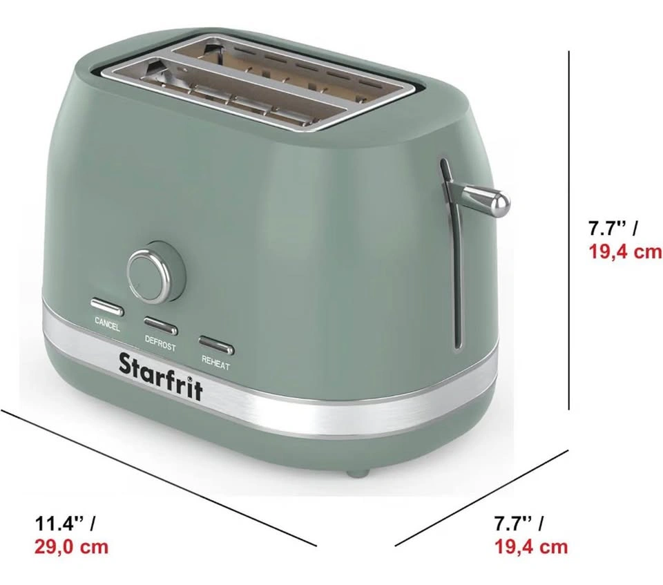 2-Slice Toaster – Sage Green - photo 2