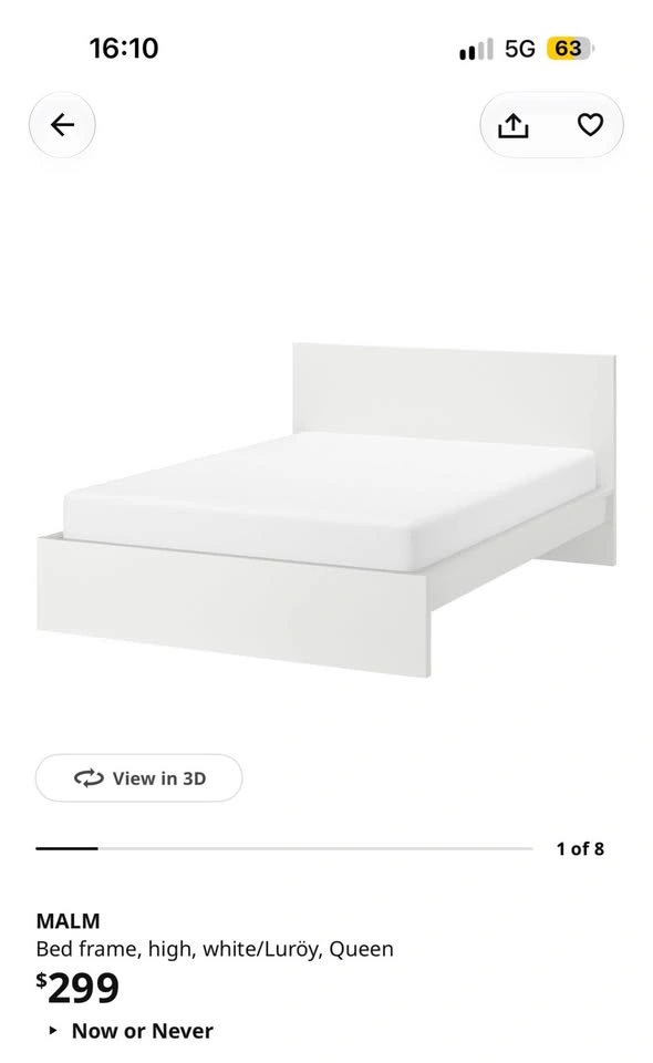 IKEA Malm Queen Bedframe - photo 3