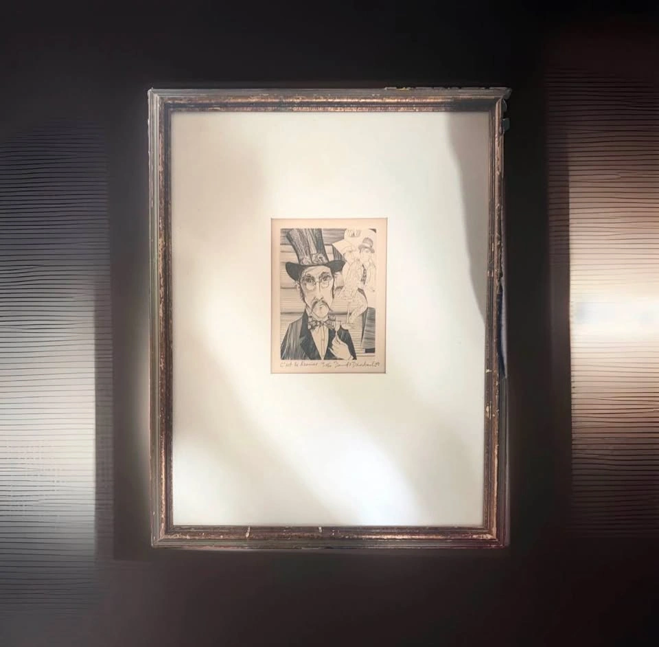Original David F. Driesbach Matted & Framed "C'est le Dernier" # - photo 5