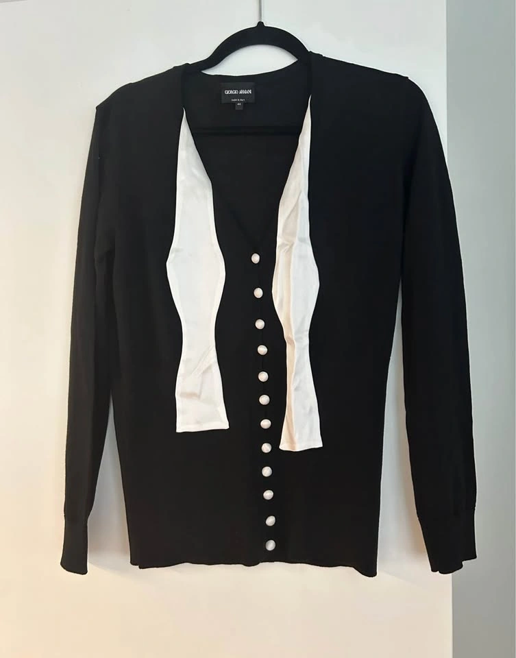 Giorgio Armani Silk Wool Cardigan- Size Large - photo 3