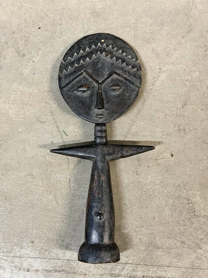 RARE Vintage Hand Carved Ashanti Akua'ba Fertility Doll
