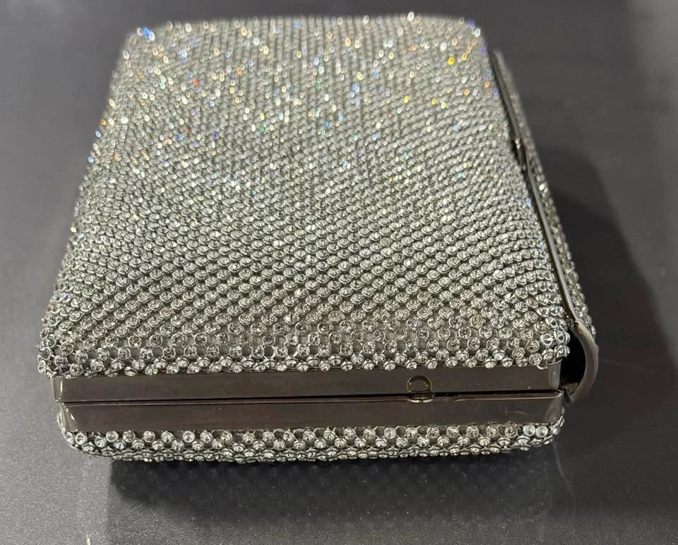 Vintage Silver Rhinestone Evening Clutch Bag - photo 4