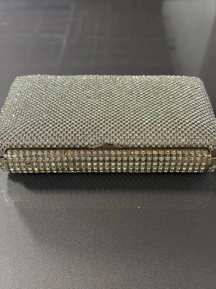 Vintage Silver Rhinestone Evening Clutch Bag - photo 5