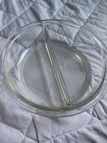 Vintage Pyrex Split Casserole Dish With Glass Cover