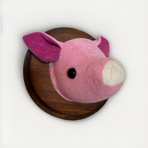 Zooguu Pig Faux Taxidermy Wall Decor Stuffed Plush Animal - photo 3