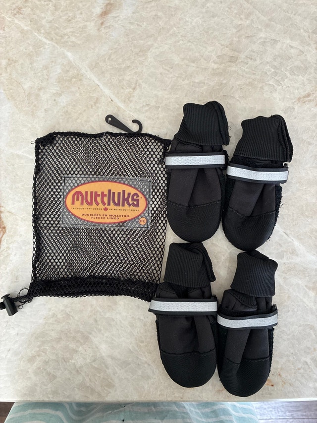 mutt luks fleece lined dog boots - photo 2