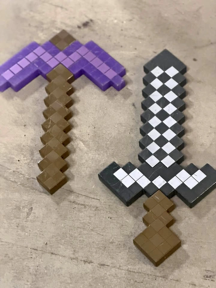 Minecraft Enchanted Pickaxe and Stone Sword Toy Set