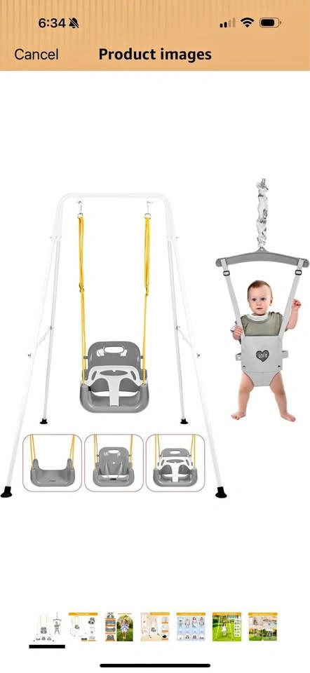 Baby swing set and jumper