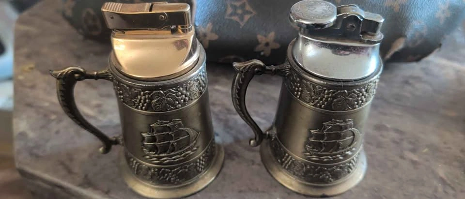 Vintage Beer Stein Table Lighters - Set of 2 - photo 2