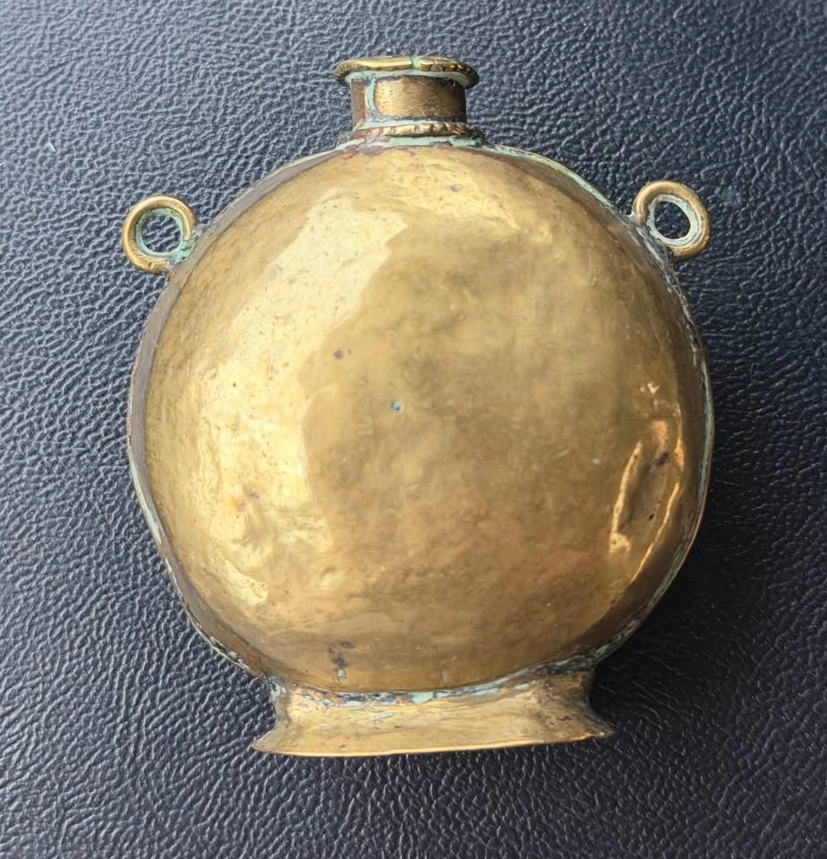 Vintage Tiny Brass Canteen Flask - photo 2