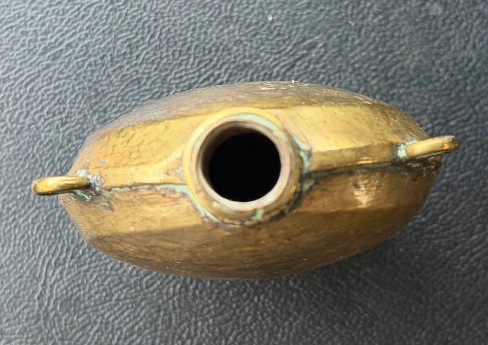 Vintage Tiny Brass Canteen Flask - photo 3