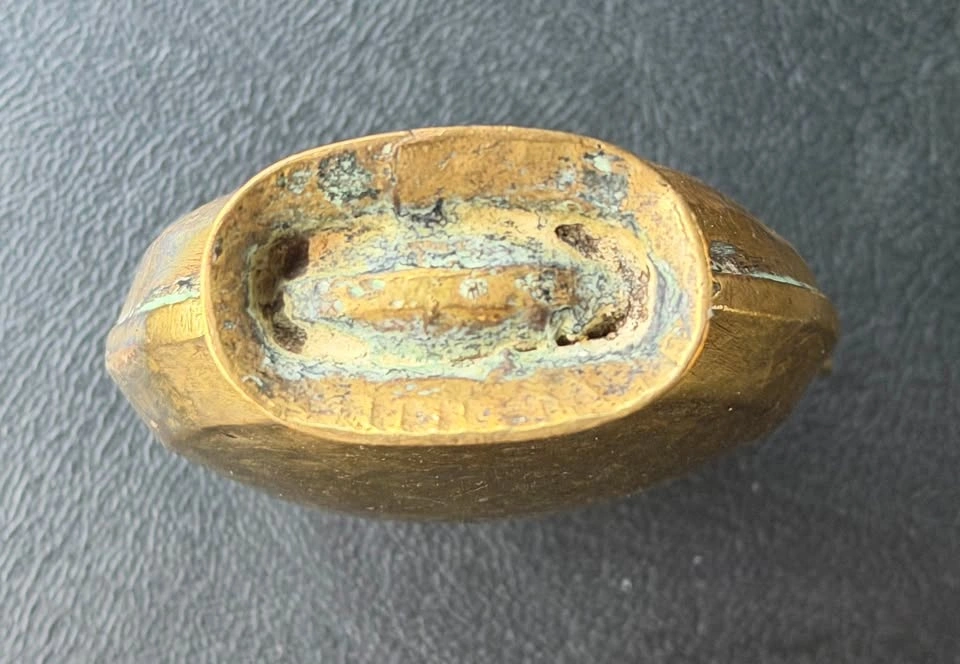 Vintage Tiny Brass Canteen Flask - photo 4