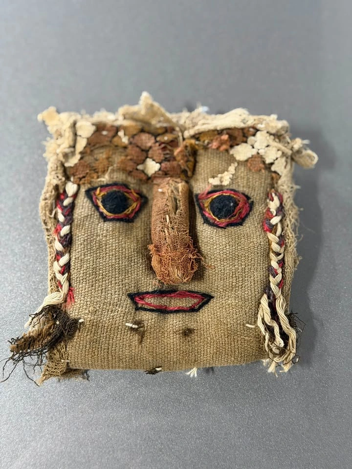 Pre-Colombian Handwoven Textile Face Mask - photo 2