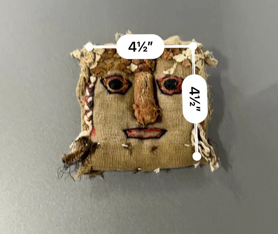 Pre-Colombian Handwoven Textile Face Mask - photo 5