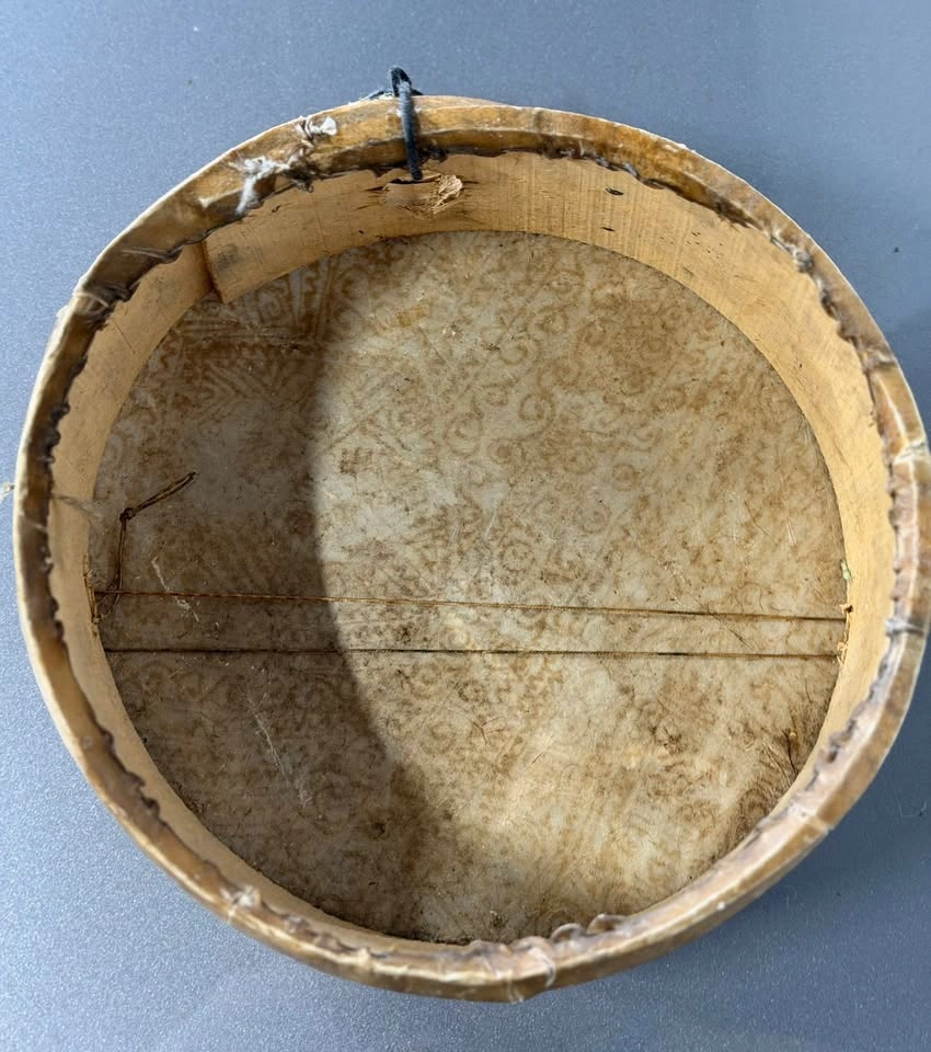 Vintage Handcrafted African Hide Frame Drum - photo 4