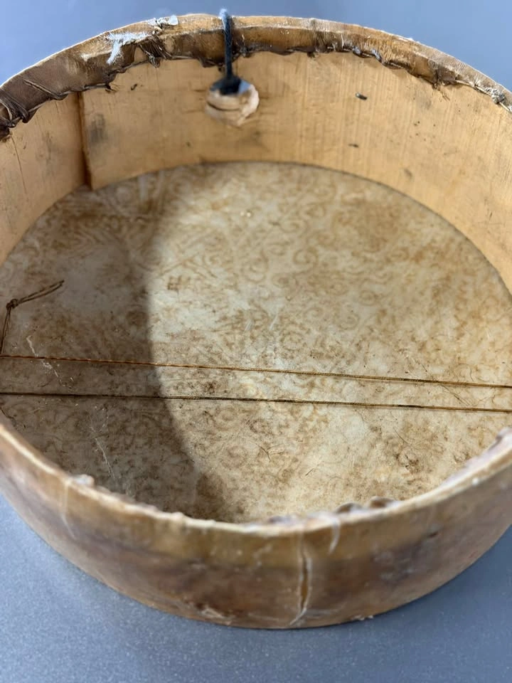 Vintage Handcrafted African Hide Frame Drum - photo 5