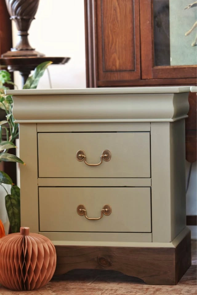 Pair of Sage Green Nightstands - photo 3