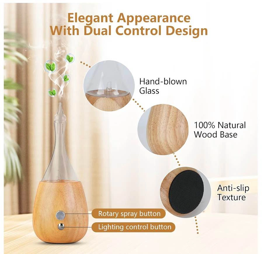 Waterless Diffuser for Pure Essential Oils with Glass Jar - photo 3