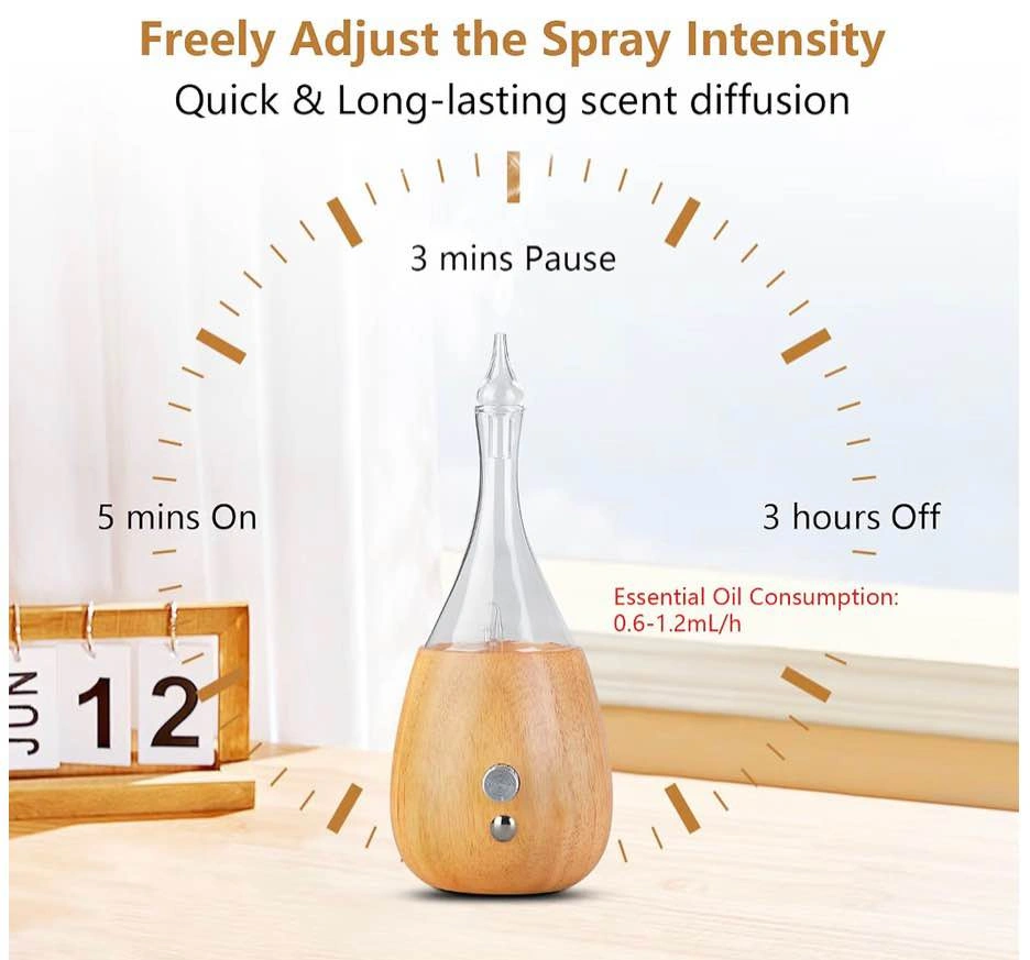Waterless Diffuser for Pure Essential Oils with Glass Jar - photo 5