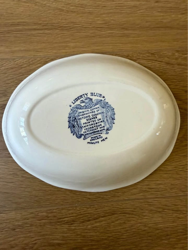 Liberty Blue Staffordshire Ironstone 9” Oval Vegetable Bowl - photo 2