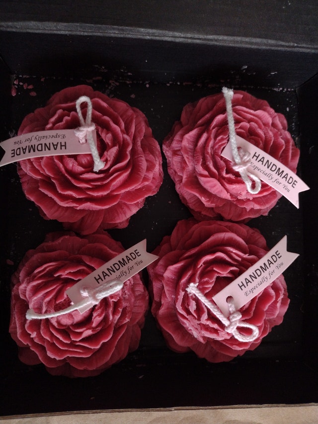 Handmade Rose Candles